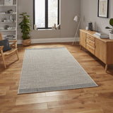 Tapis Kilim intérieur extérieur beige uni STITCH