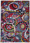 Tapis de salon dessin abstrait multicolore SUNRISE Y583A