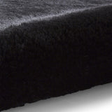 Tapis Noir uni à poils long en polyester SUPER TEDDY