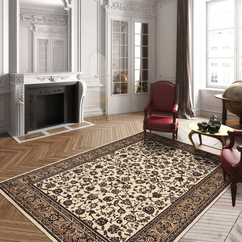 Tapis Beige inspiration Orientale MEDAILLON