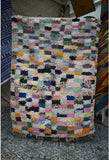 Tapis Berbère Multicolore en tissu recyclé BOUCHAROUTTE