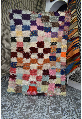 Tapis Berbère authentique multicolore BOUCHAROUITE