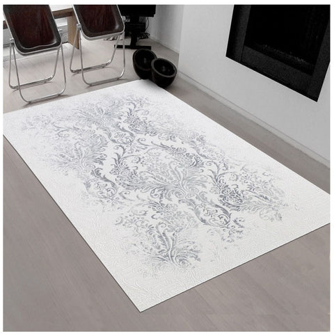 Tapis Blanc en Acrylique Vintage Oriental USKUDAR KJ