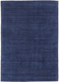 Tapis Bleu Uni en polyester fait main NEO | Royaume du Tapis