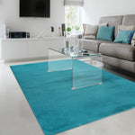 Tapis Bleu Uni ultra doux polyester SUPERSOFT