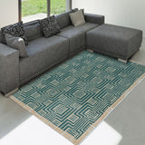 Tapis Design Vert en laine tufté main KINMO