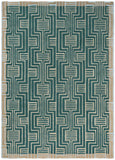 Tapis Design Vert en laine tufté main KINMO | Royaume du Tapis