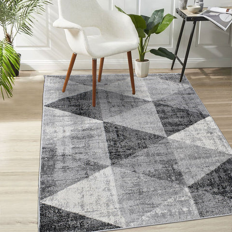 Tapis Design gris de salon SOLTAM