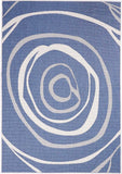 Tapis Extérieur réversible Bleu Moderne RONBI | Royaume du Tapis