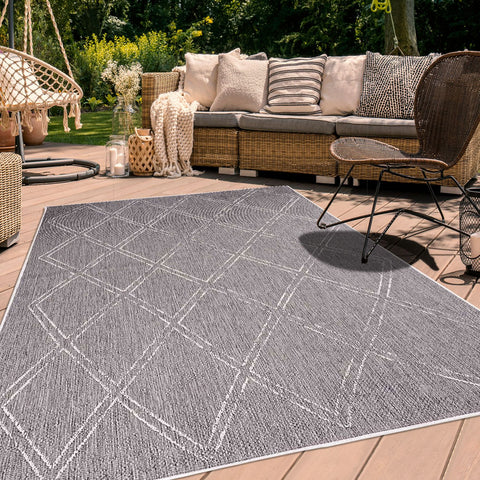 Tapis Extérieur réversible Gris Berbère DOUBLO