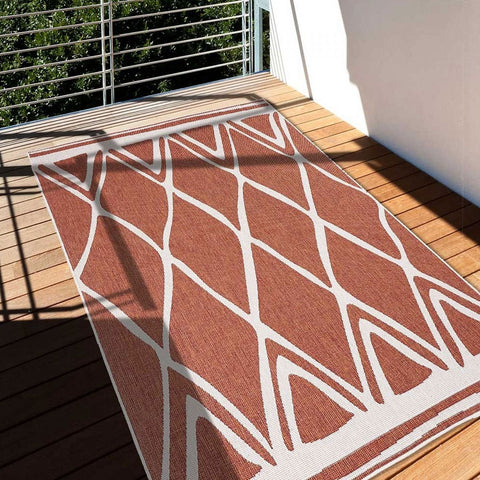 Tapis Extérieur réversible Rouge Berbère ARIBIA