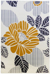 Tapis Floral Jaune design Moderne YELLOWFLO | Royaume du Tapis