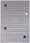 Tapis Gris Moderne motifs géométriques LLABY | Royaume du Tapis
