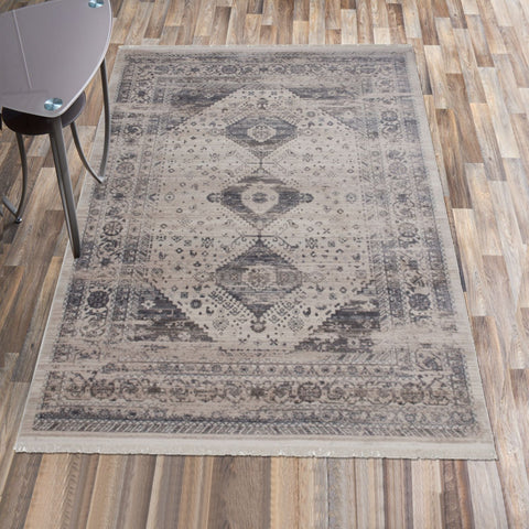 Tapis Gris style Oriental pour intérieur VINTORIENT