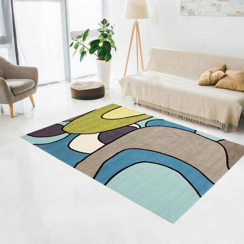 Tapis Multicolore en Laine motif Abstrait COMIC