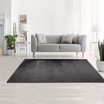 Tapis Noir uni ultra doux en polyester SUPERSOFT