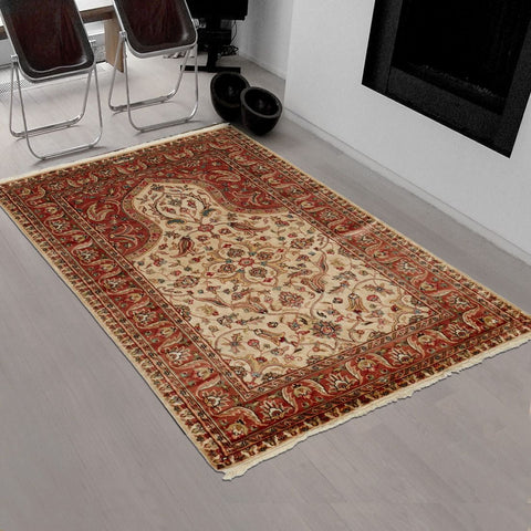 Tapis Oriental Beige en laine de kork JIHANGIR