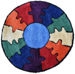 Tapis Rond de Chambre Multicolore PUZZLE | Royaume du Tapis