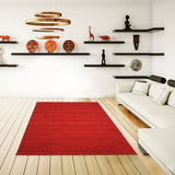 Tapis Rouge Uni pour salon chambre UNIA