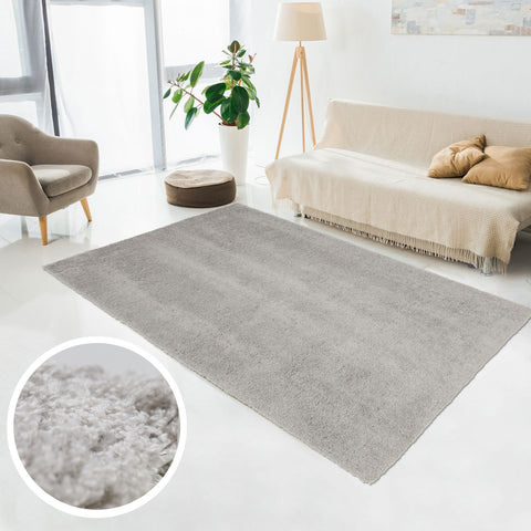 Tapis Shaggy Gris Uni extra doux SG CHIC