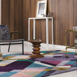 Tapis Violet Seventies en Laine MOSAIC