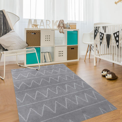 Tapis de Chambre Berbère Gris en Coton BERBER SPIRIT