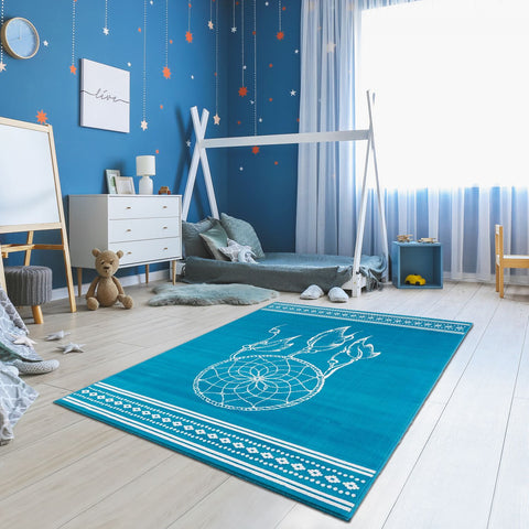 Tapis de Chambre Bleu AF ATTRAPE REVE