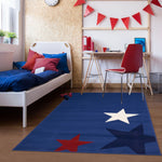 Tapis de Chambre Bleu Design enfant AF STAR