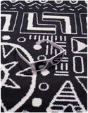 Tapis de Chambre Noir Graphique BC MOTIF