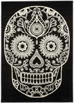 Tapis de Chambre Noir MEXICAN SKULL | Royaume du Tapis