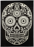 Tapis de Chambre Noir MEXICAN SKULL | Royaume du Tapis