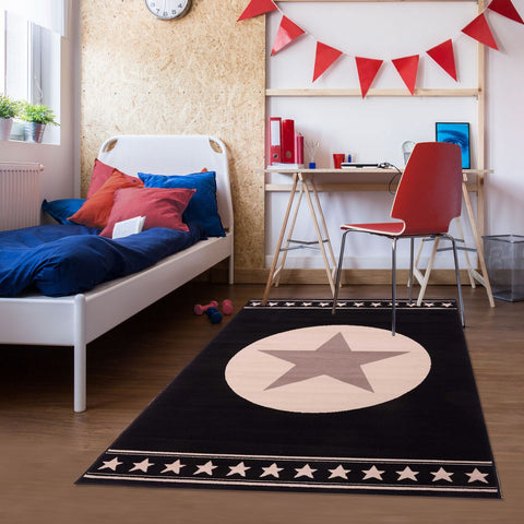 Tapis de Chambre Noir étoile AF AITOLI