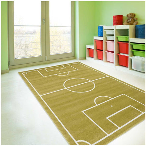 Tapis de Chambre Vert enfant Foot AF BUUUT