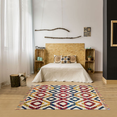 Tapis de Chambre multicolore Berbère OURIKA