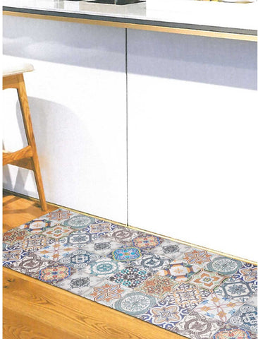 Tapis de Cuisine Multicolore Graphique PORTO