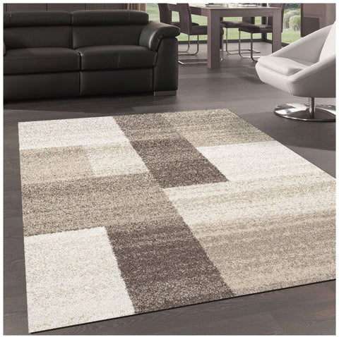 Tapis Beige de Salon Faux Uni CULHAM