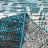 Tapis de Salon Bleu Moderne GEOFLOU