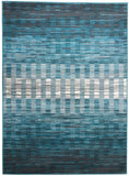 Tapis de Salon Bleu Moderne GEOFLOU | Royaume du Tapis