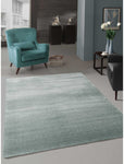 Tapis de Salon Design Bleu Uni TOPAL LUXE