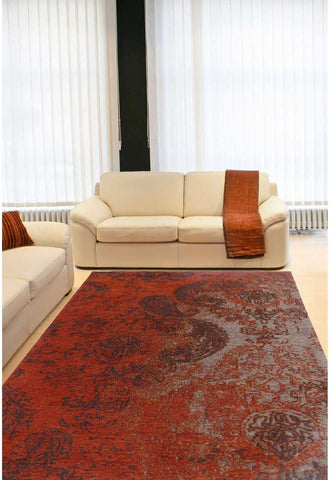 Tapis de Salon Marron Baroque tissé main MOTOA