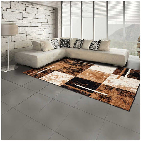 Tapis de Salon Marron Graphique FLORIDA