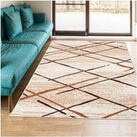Tapis de Salon Marron Inspiration Berbère LAJEM