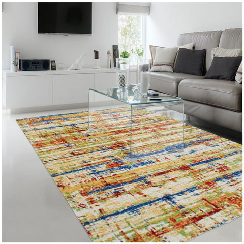 Tapis de Salon Multicolore Abstrait NIVALIA