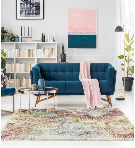 Tapis de Salon Vintage Multicolore KVG VOG