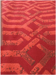 Tapis de Salon Rouge Graphique CHAINE