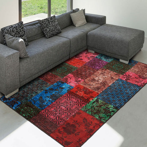 Tapis de Salon Multicolore ISPARTA PATCHWORK