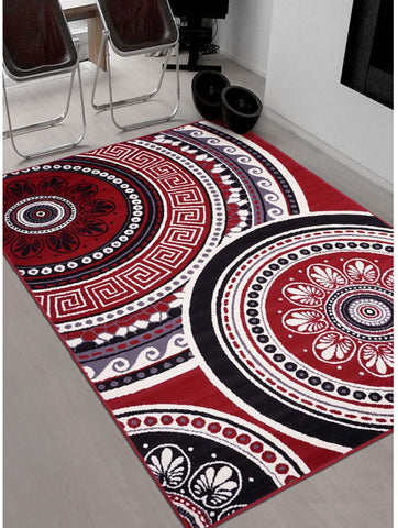 Tapis de Salon Rouge style Baroque BC FLORIDA