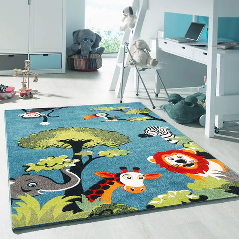 Tapis de chambre pour enfant animaux SAFARI