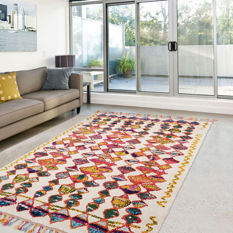 Tapis de salon Berbère multicolore BERBER TRIBAL