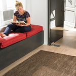 Tapis en Chanvre Marron uni tiisé main kilim LOOK 601